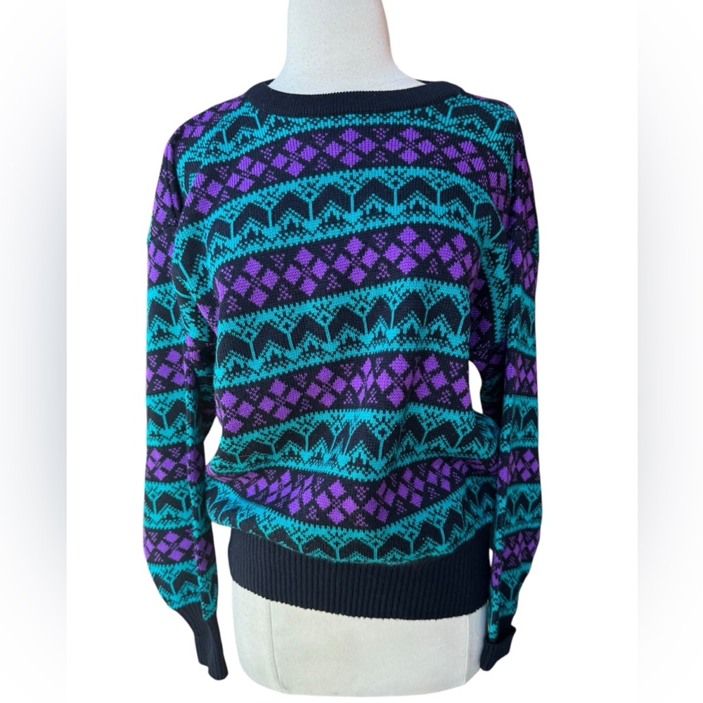 NWOT‎ 1970s Meister Wool Blend Ski Crewneck Sweater